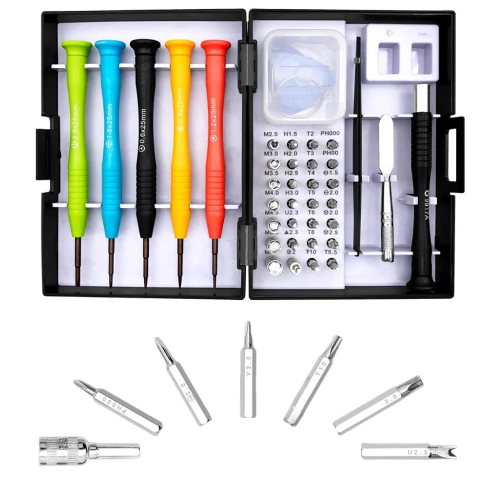 

40 In 1 Precision Screwdriver Set PH + Flathead + Torx + Hex For Electronic Repair Tool Watch Jewlery Phone