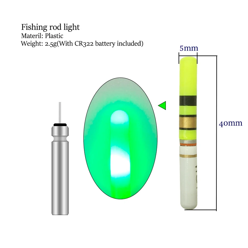 3PCS Electronic Fishing Glow Stick Waterproof Luminous Light Stick+3 CR322 Ocean Fishing Light Luminous River Rod Light Tackle