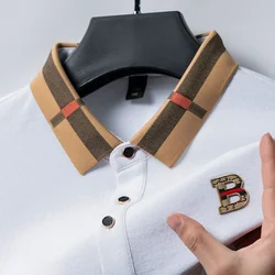 2024 Summer Luxury Brand Men's New Fashion Collar Embroidered Polo Shirt Fashion Casual Short Sleeve Street Men's Clothing