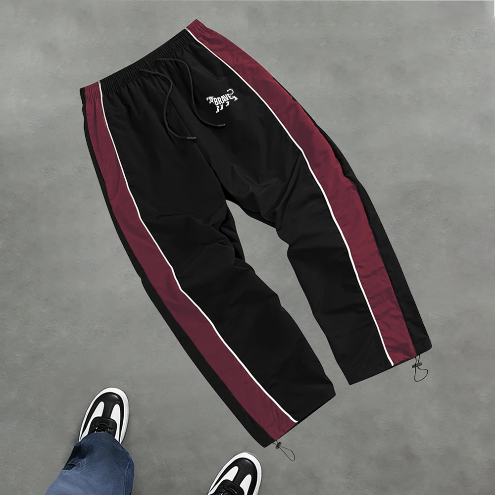 Lässige Sport-Hose für Herren mit lustigem Tiger-Print und seitlichem Streifendesign, geeignet für tägliches Laufen, Fitness, Radfahren und Sport. – Detail 10