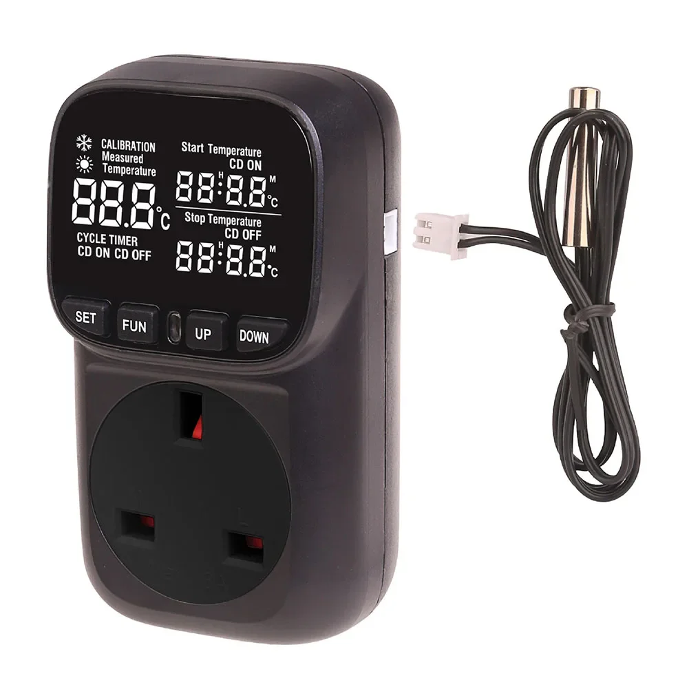 

For Aquariums Pluggable Thermostat Temperature Control Adjustable Thermostat Socket Switch Smart Temperature Control System