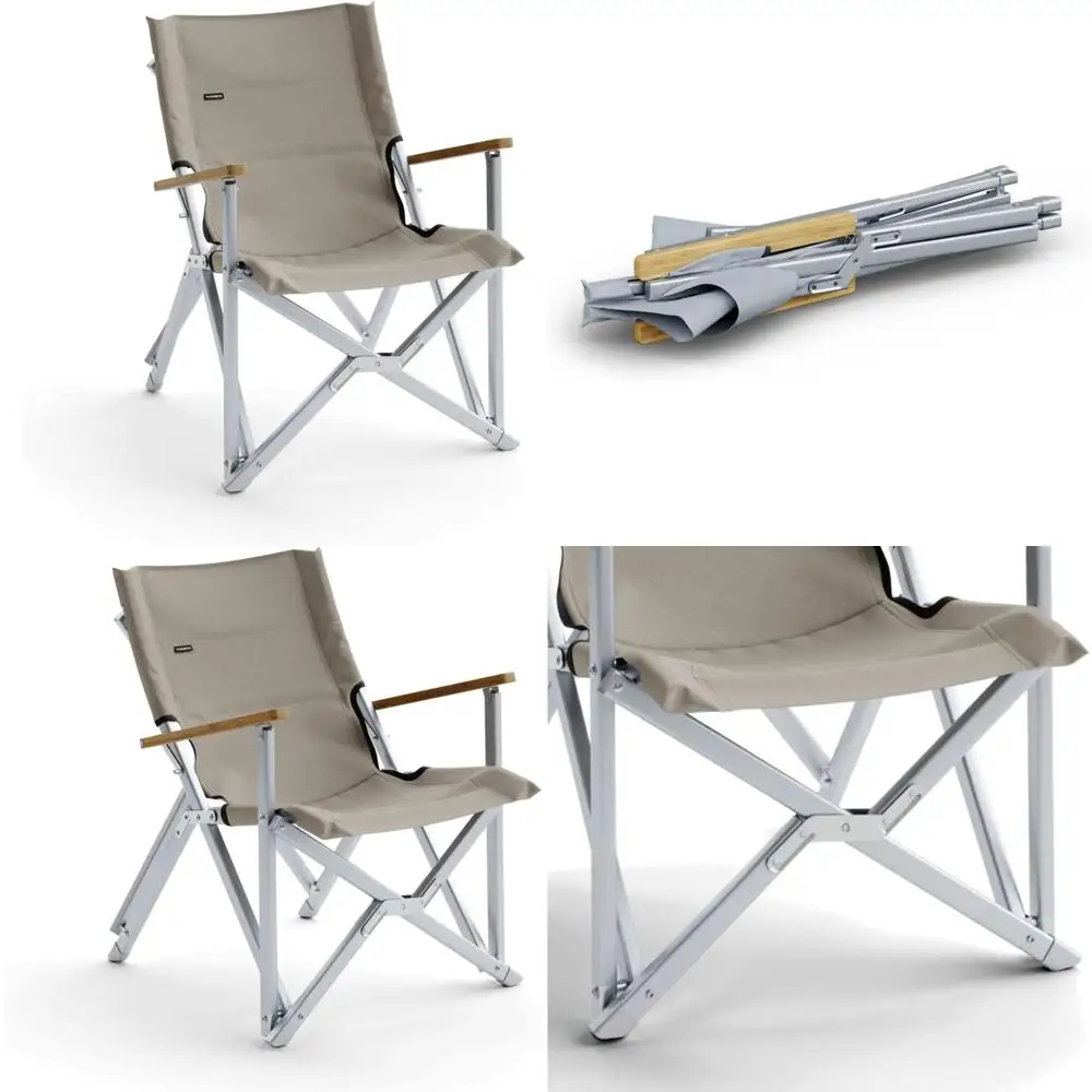 

Компактное складное походное кресло — легкая пепельно-серая портативная уличная мебель для пеших прогулок и пикников
