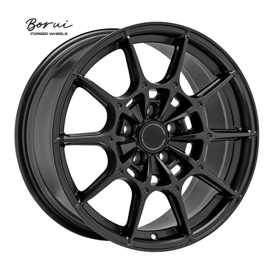 Borui T6 Alloy Racing Car Wheels 2-Piece Forged Rims Passenger Car Wheels For 16 17 18 19 20 21 22 24 26 28 Inch Vehicles
