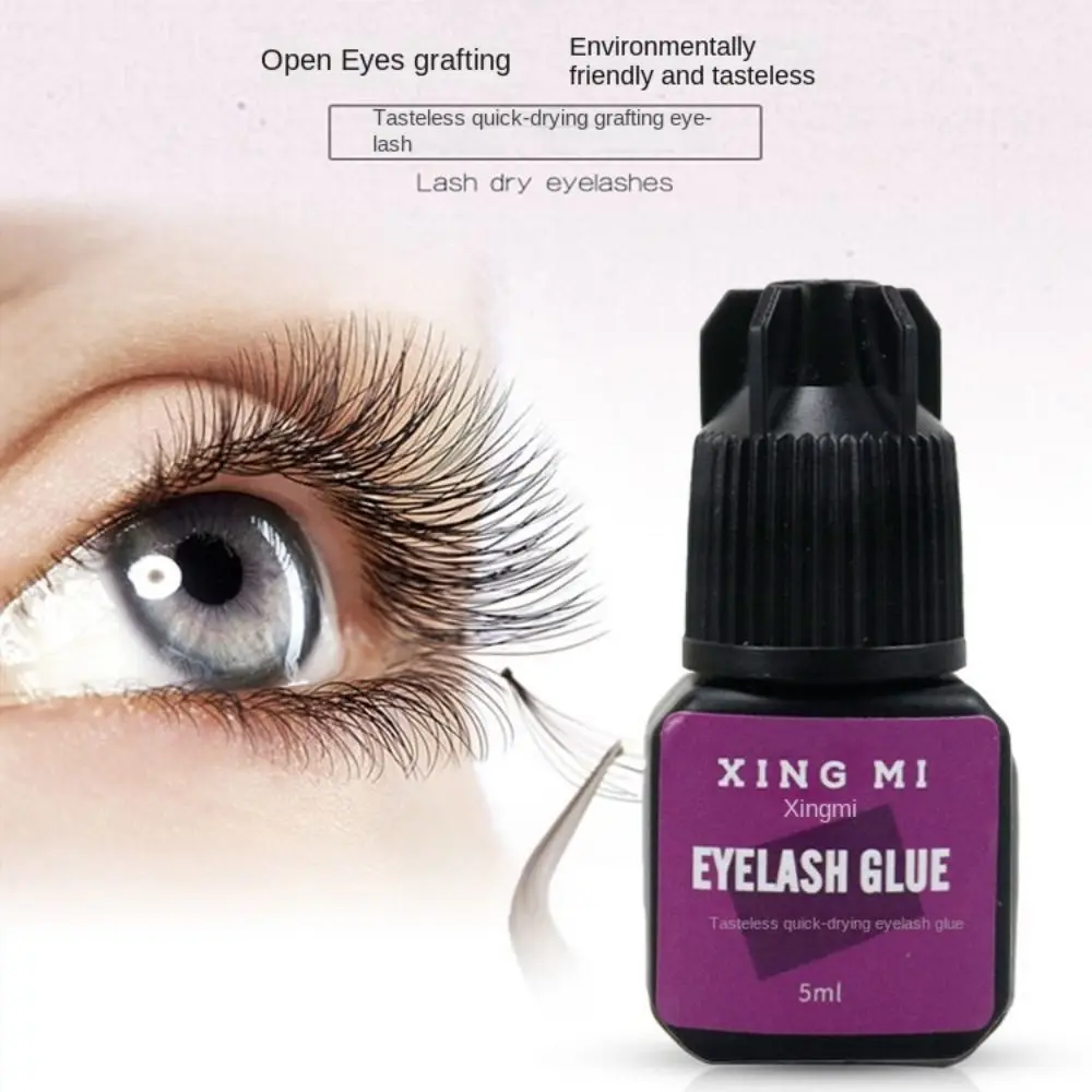 Colle d'extension de cils à séchage rapide pour femmes, colle à cils noire, colle à cils arina, rétention chaude, longue durée, 5ml