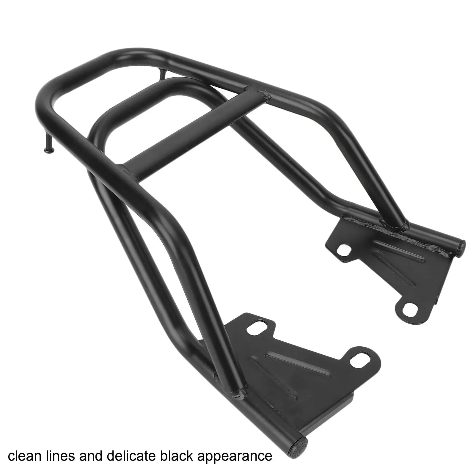 Motorcycle Luggage Support Topcase Carrier Rustproof Iron Handrail Clean Lines Anti Deform Black for motorbike Replacement for