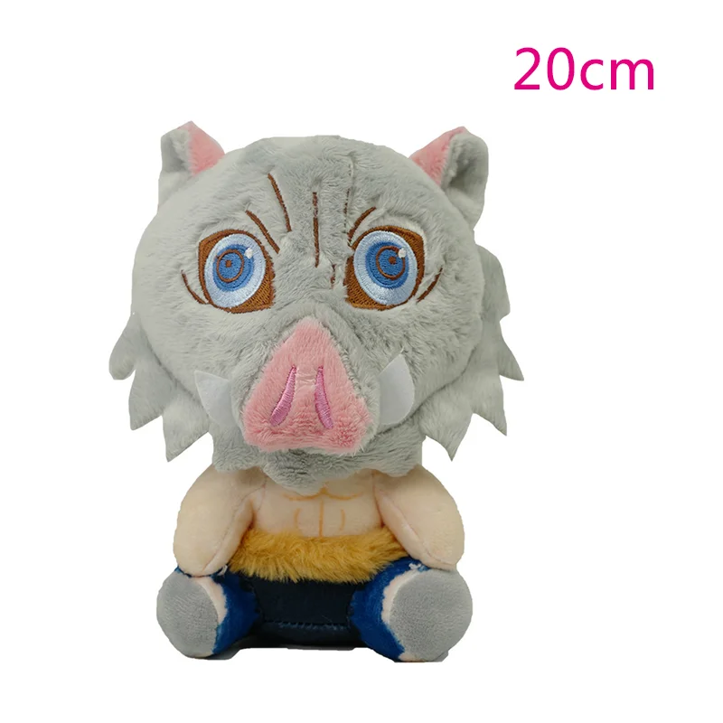 Anime 20cm Q Version Sabito Hashibira Inosuke Plush Dolls Cute Cartoon Stuffed Toys for kids Gifts