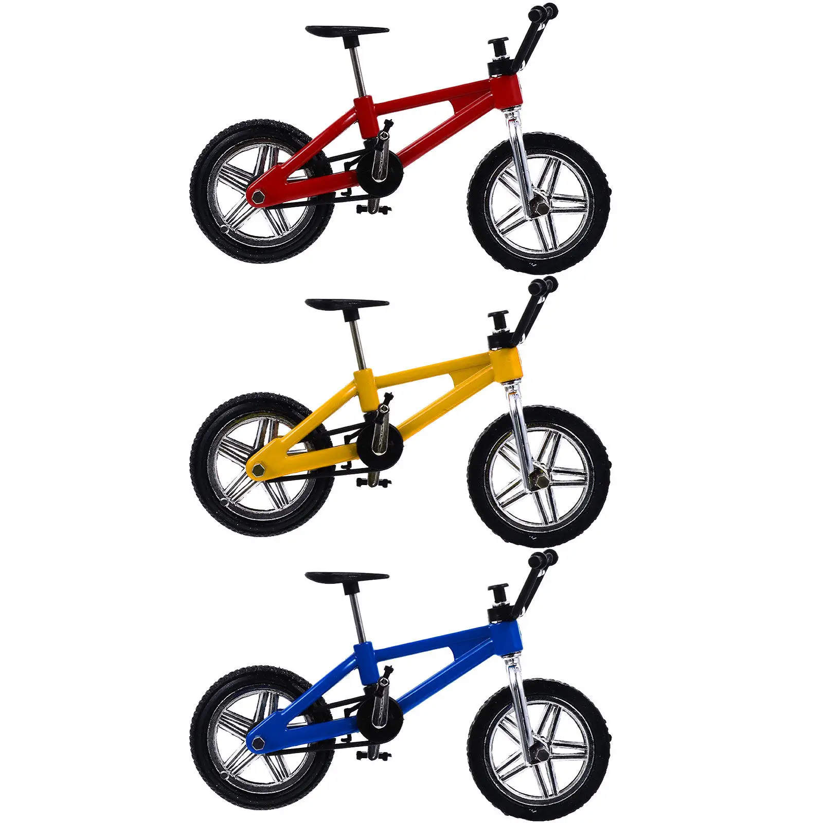

3Pcs Mini Finger Bicycles Alloy Finger Bikes Small Size Portable Suitable Campus Games Birthday Gifts Stress Relief Props