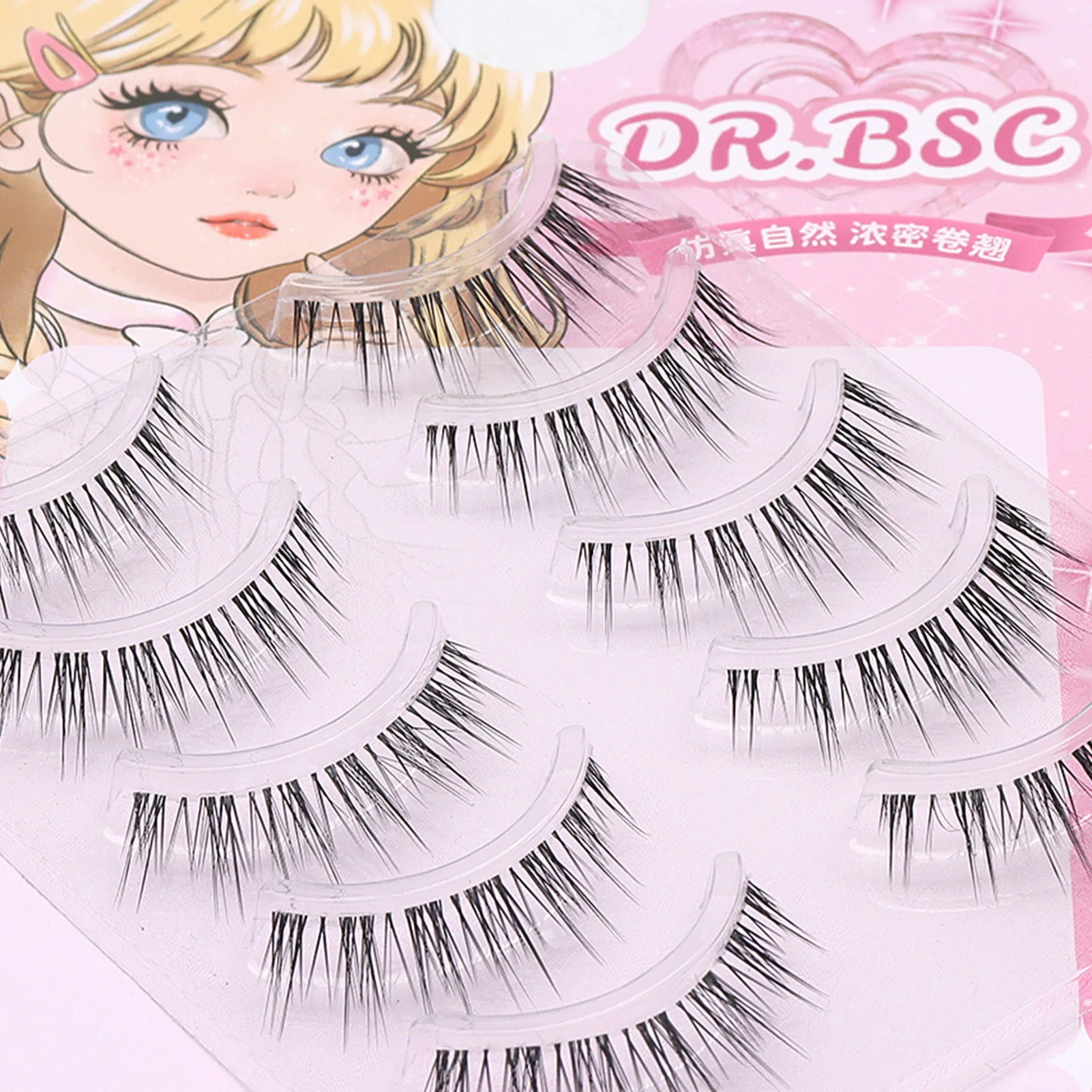 Sztuczne rzęsy w formie pasków, naturalne, z przezroczystym paskiem, miękkie, do codziennego użytku, w stylu koreańskim, do samodzielnego makijażu.