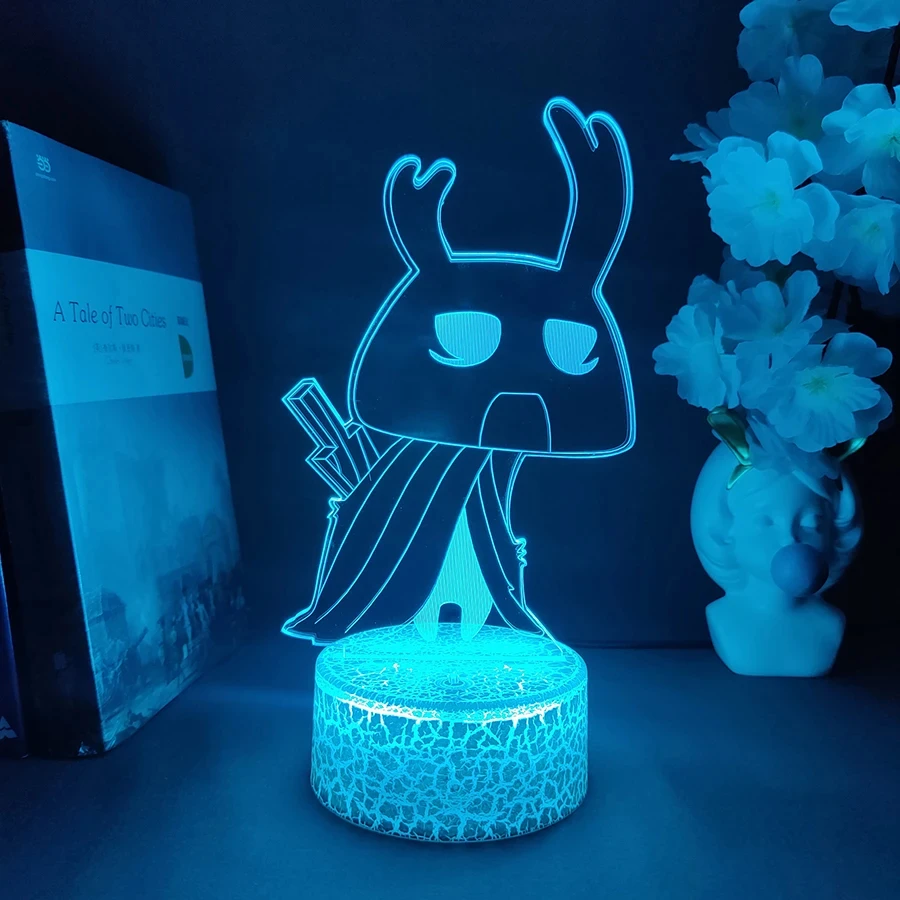 Game Hollow Knight Zote the Mighty 3D Led Acrylic Night Lights Creative Birthday Gift For Friend Kid Bedroom Decor Lava Lamp