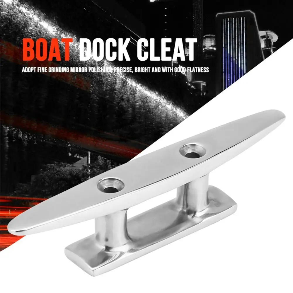 

2pcs Durability Stainless Steel Boat Dock Clamp Superior Levelness Precise Dock Cleat Anti-Corrosion Mooring Clamp Deck