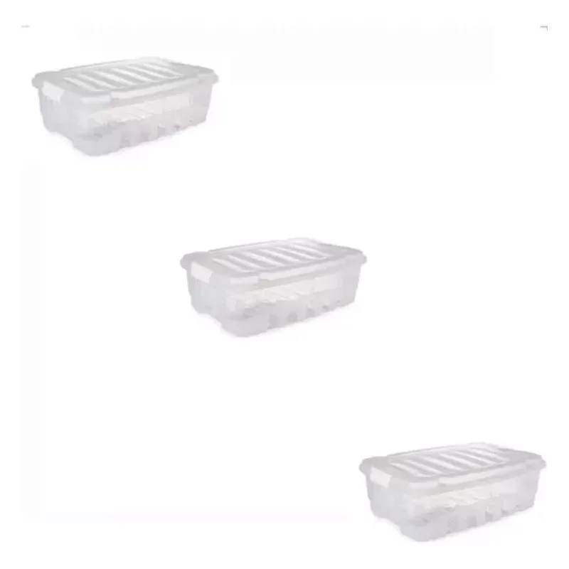 

3 Organizing Boxes Transparent C/latch 9,3lts R2891 Boxes, Boxes and Baskets Decorative Boxes