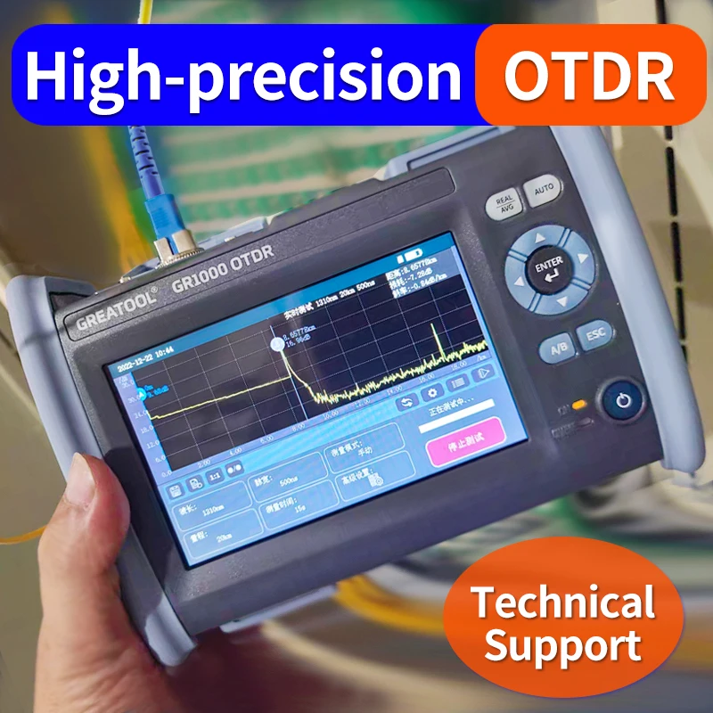GR1000 Active fiber optic OTDR tester Optical Time Domain Reflectometer Mini cable breakpoint fault finder 1310 1550 1625nm ftth