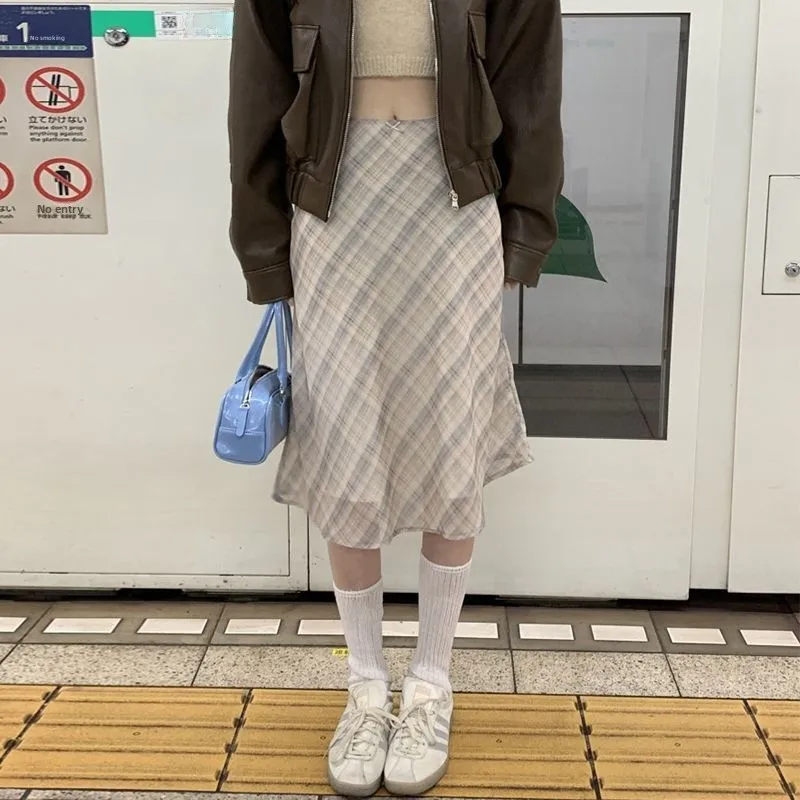 Apricot apricot plaid