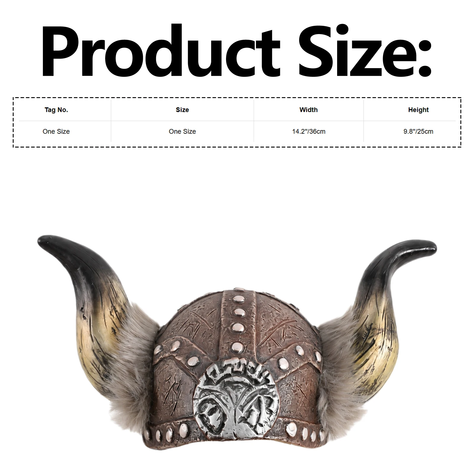 Unisex Men Women Viking Warrior Hat Horned Faux Fur Decoration Helmet Costume Accessories for Halloween Party Cosplay 6