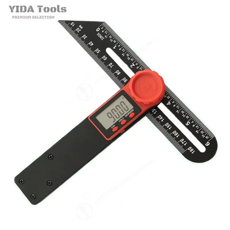 Multi-function T-Type Digital Angle Ruler Electronic Level Square Woodworking Scribing Guide Tool
