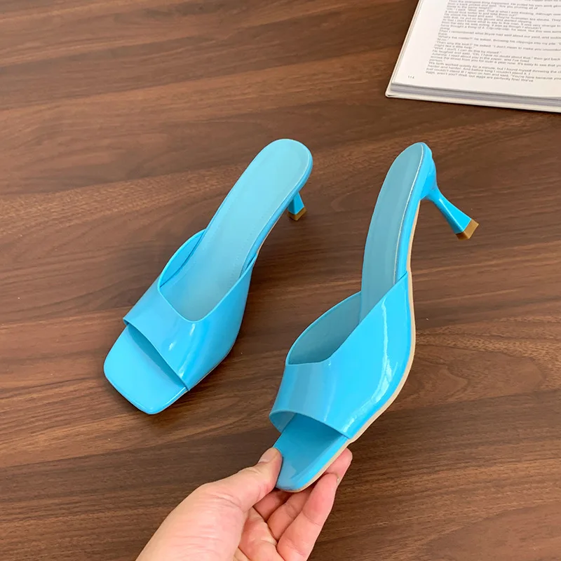 

Women High Heel Sandals Summer New Fashion Square Toe Open Toe Women Elegant Casual Comfortable Black High Heel Sandals