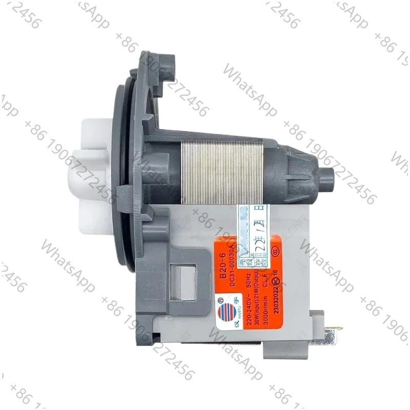 Motor de Bomba de Desagüe para Lavadora B20-6 220-240V 50Hz 30W 3000r/min DC31-00030A, Piezas de Repuesto para Drenaje de Lavadora