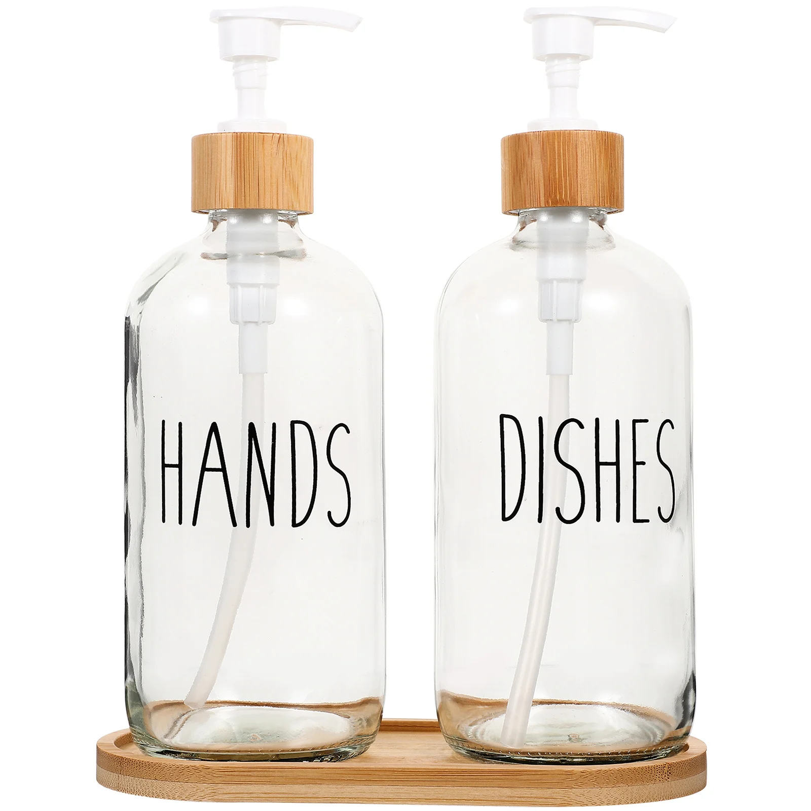 

1Set Glass Pump Soap Dispenser Bottle Refillable Lotion Container for Bathroom Kitchen Hand Liquid Soap Shampoo