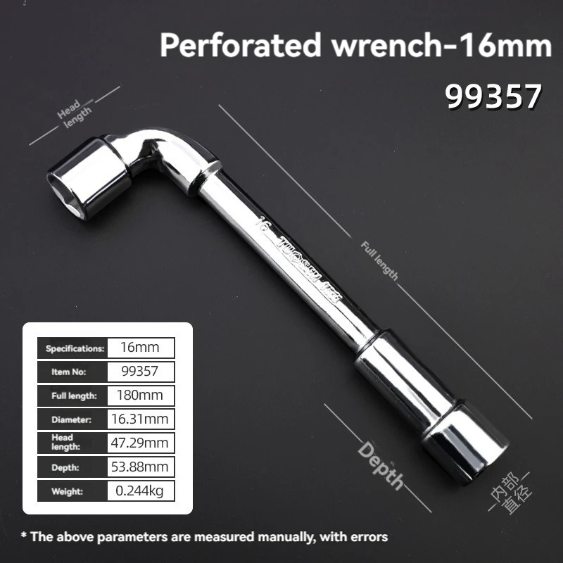 TUOSEN L Type Pijp Perforatie Elleboog Moersleutel Dubbele Kop Buitenste Hexagon Socket Mouw Spanner Verwijderen Fix Schroef Moer