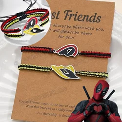 Disney Deadpool Bracelet Set Best Friends Couple Bracelet Movie Figure Cartoon Cosplay Jewelry Combination Cosplay Decoration