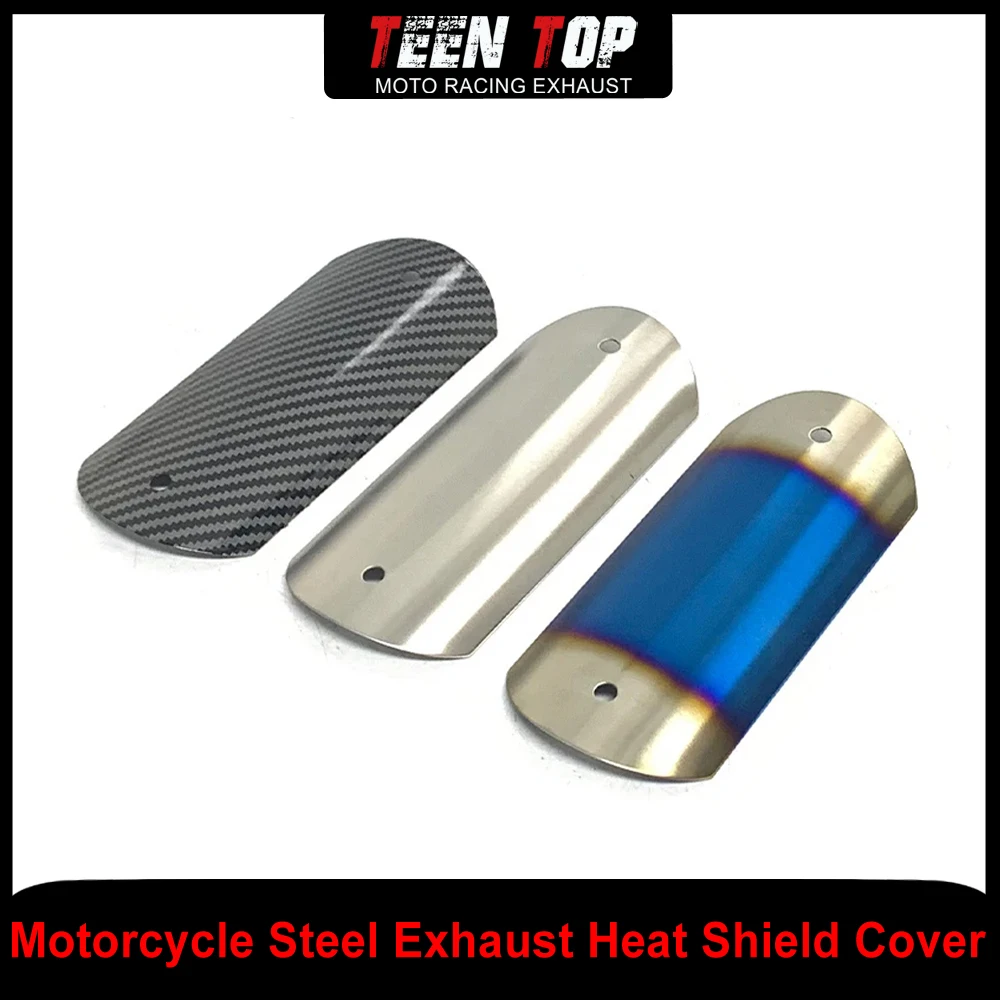 

Motorcycle Universal Heat Shield Protector Mid Pipe Anti-Scald Cover Stainless Steel Exhaust Pipe Anti Heat Guard Cover