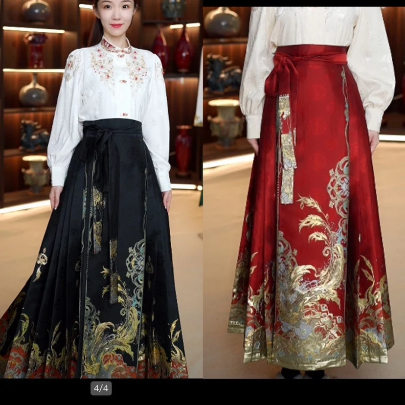 

Традиционный китайский свадебный комплект Hanfu, женская юбка-облако с плечами, тяжелая рабочая юбка трапециевидной формы в стиле ретро