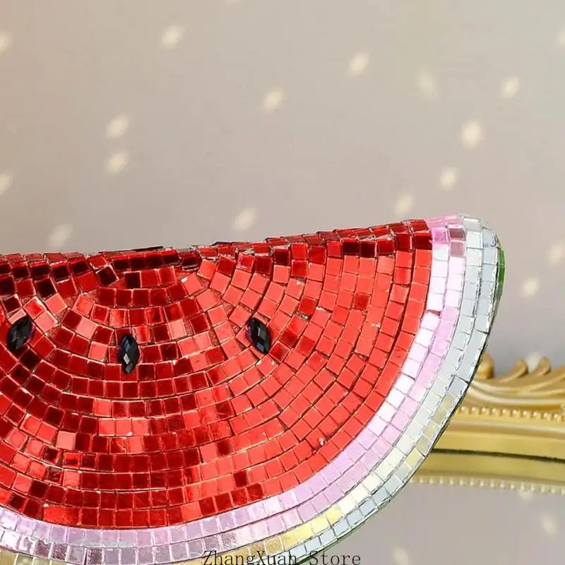 Glas-Wassermelonen-Figuren, Glasfrüchte, Wassermelone, Dekoration, Kunstornament für Zuhause, Büro, Küche, Tischdekoration – Detail 3