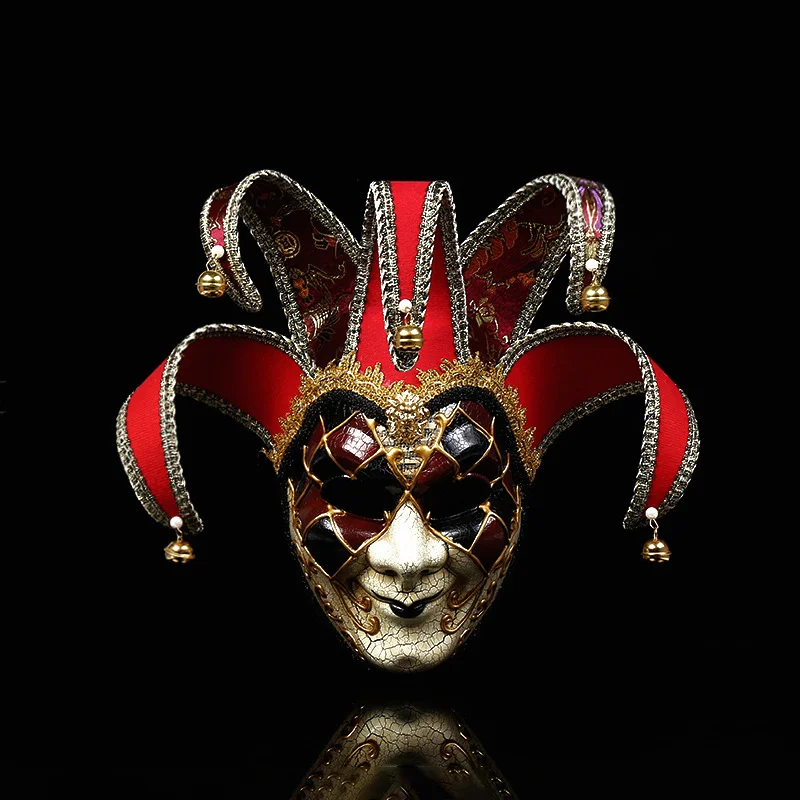 

Classic Clown Venetian Mask for for Costume Party Masquerade Carnival Dionysia Halloween Retro Vintage Style Event Supplies