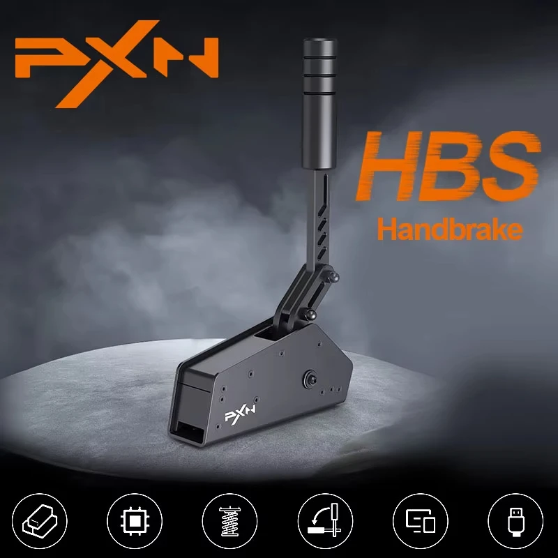 

PXN HBS Handbrake simulator V10 game steering wheel USB handbrake V12 For PC16-bit High-precision Sensor Dual Mode Adjustable