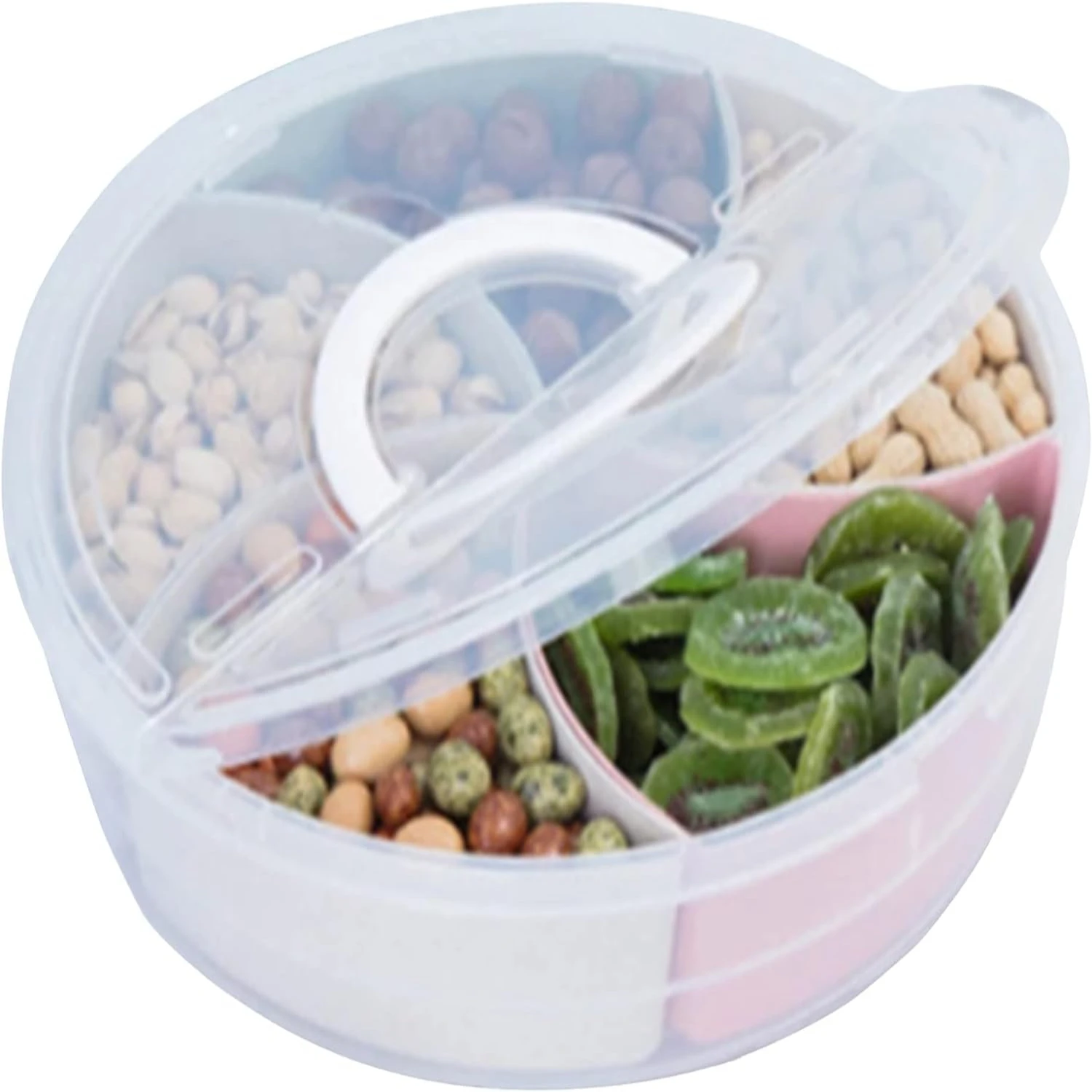 Convenient, Sealed, and Divided Handy Portable Storage Box for Your Favorite Snacks and Treats - Perfect On-the-Go Solution for 