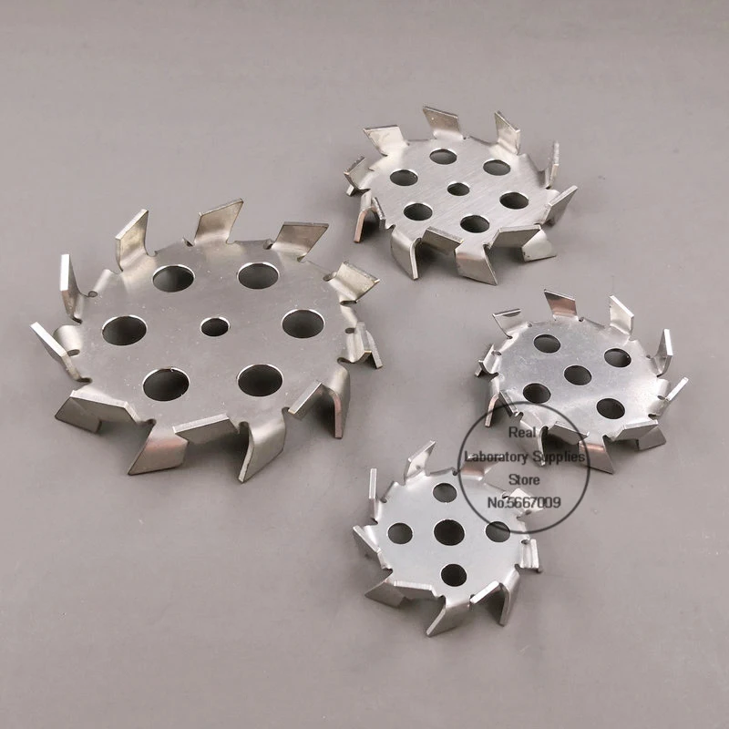 1piece Lab Stainless Steel Saw Tooth Type Stirrer Dispersion Disk Round Plate Dispersing Stirring Blade with Diversion Hole