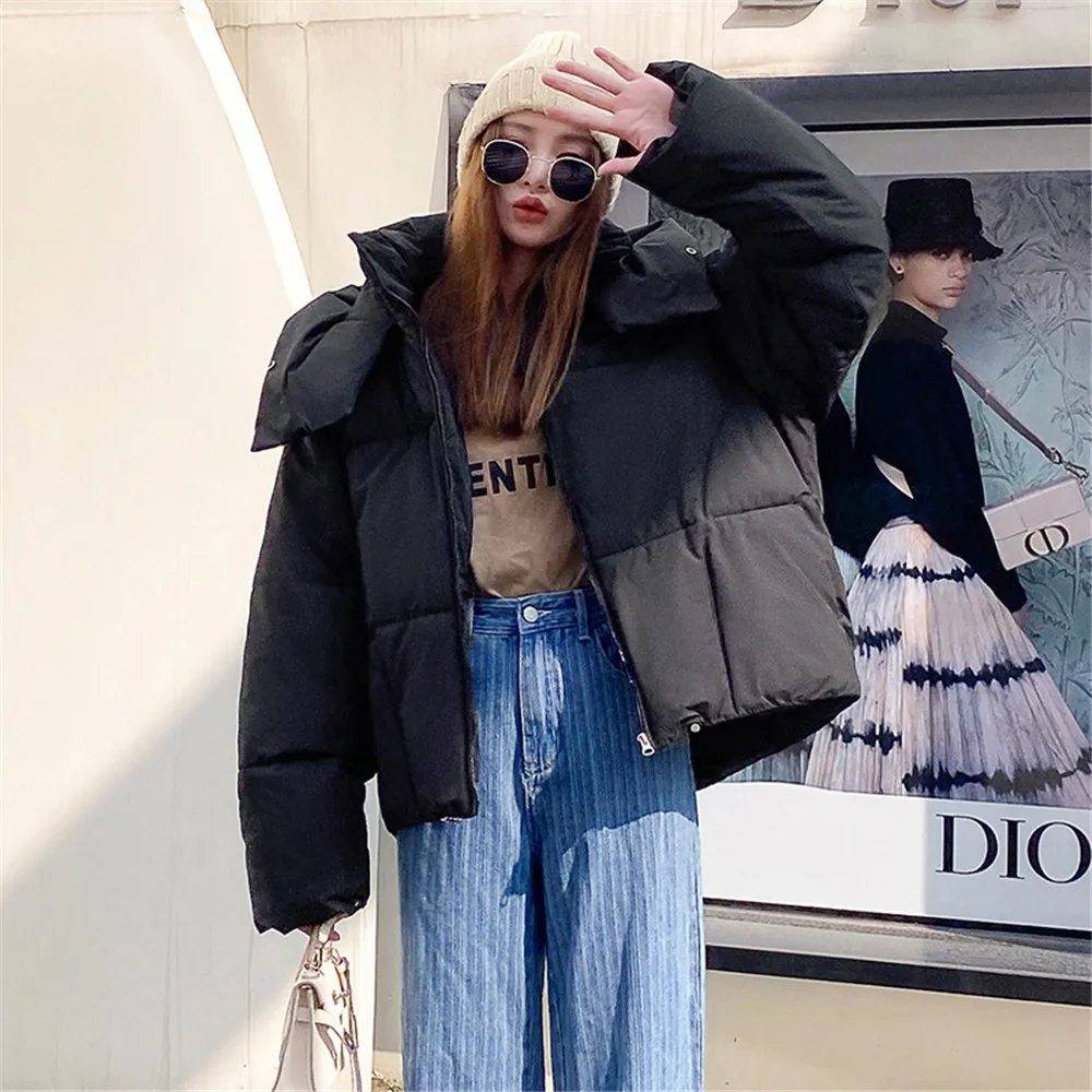 Woman ClothingWomen'S Short Loose And Thickened Cotton Coat, Korean Bread Suit, New Fashion, Winter, 2024