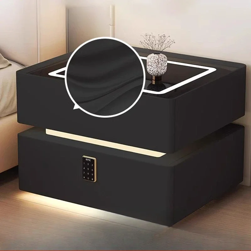 Usb Wooden Nightstands With Drawers Nordic Storage Living Room Bedsides Table Light Aesthetic Mesa De Noche Dormitorio Furniture