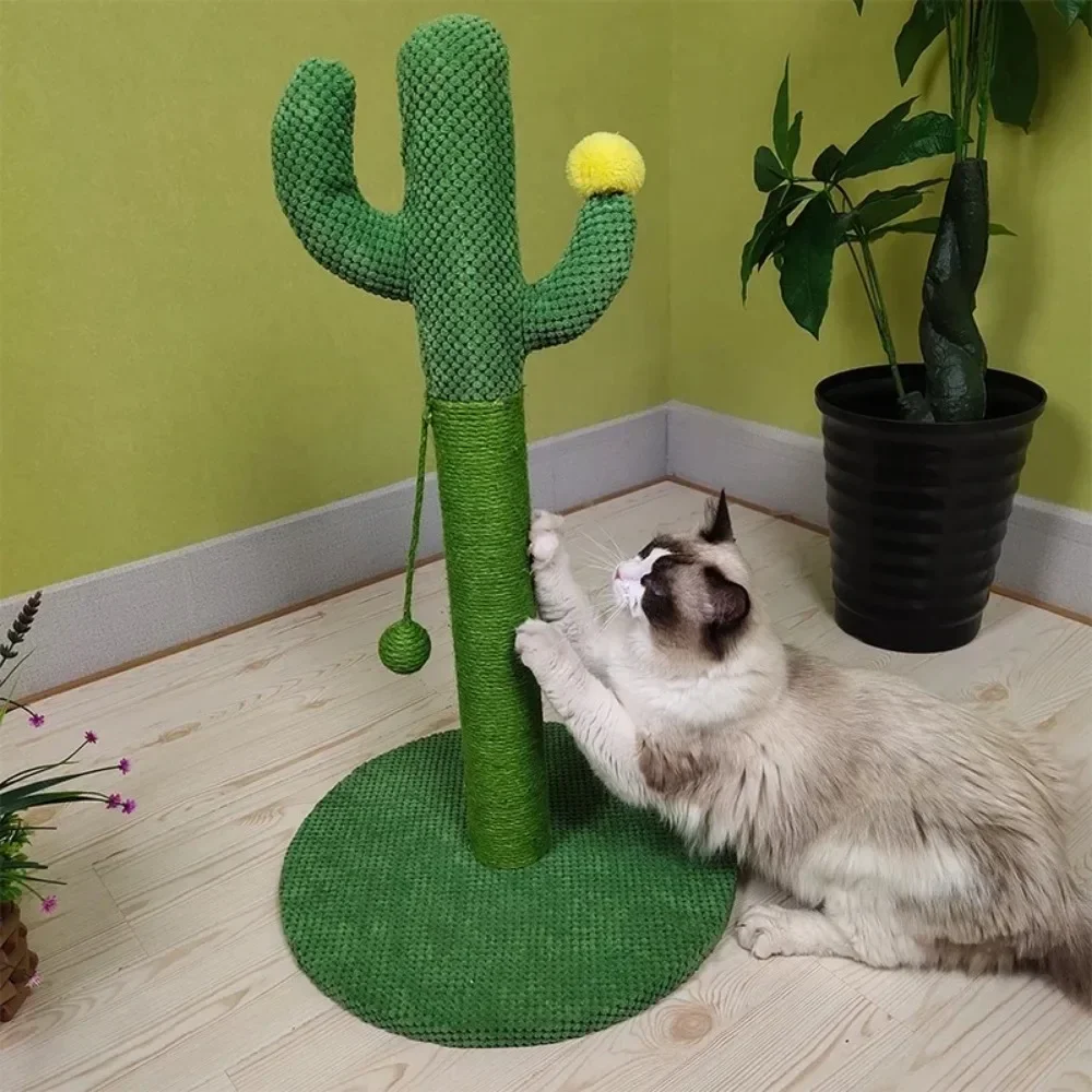 Cactus Cat Scratch Post Claw Sharpener Actus Cat Scratching Board for Young and Adult Cats Climbing Frame Toy for Grinding Claws