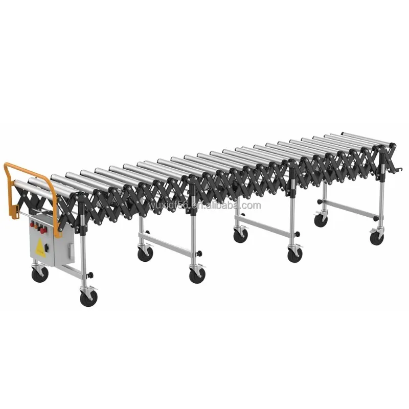 Steel electric roller expandable conveyor for loading and unloading cargo