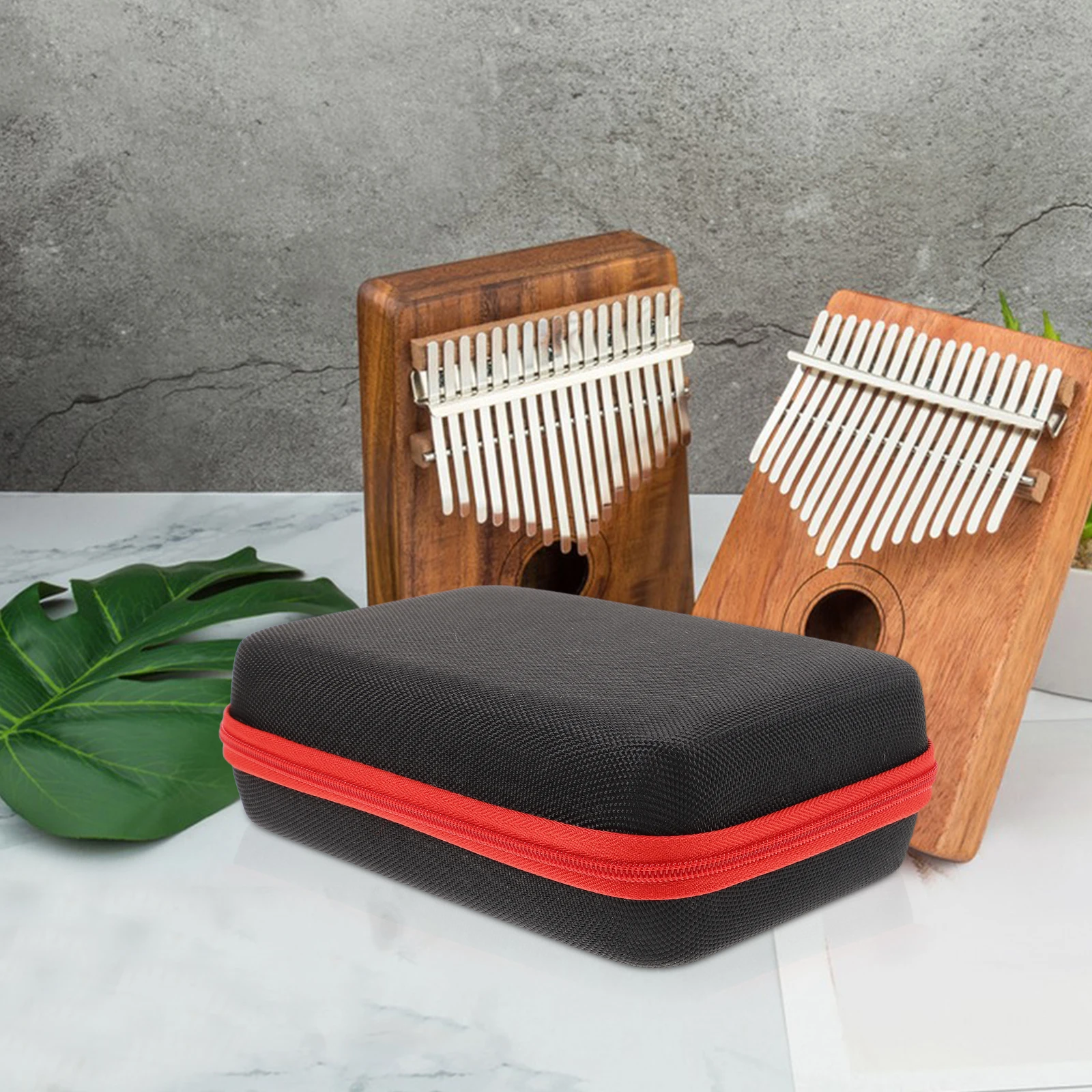 

2 Pcs Portable Storage Box Boxes Finger Piano Bag Printable Kalimba Holder Eva Case for Music Equipment