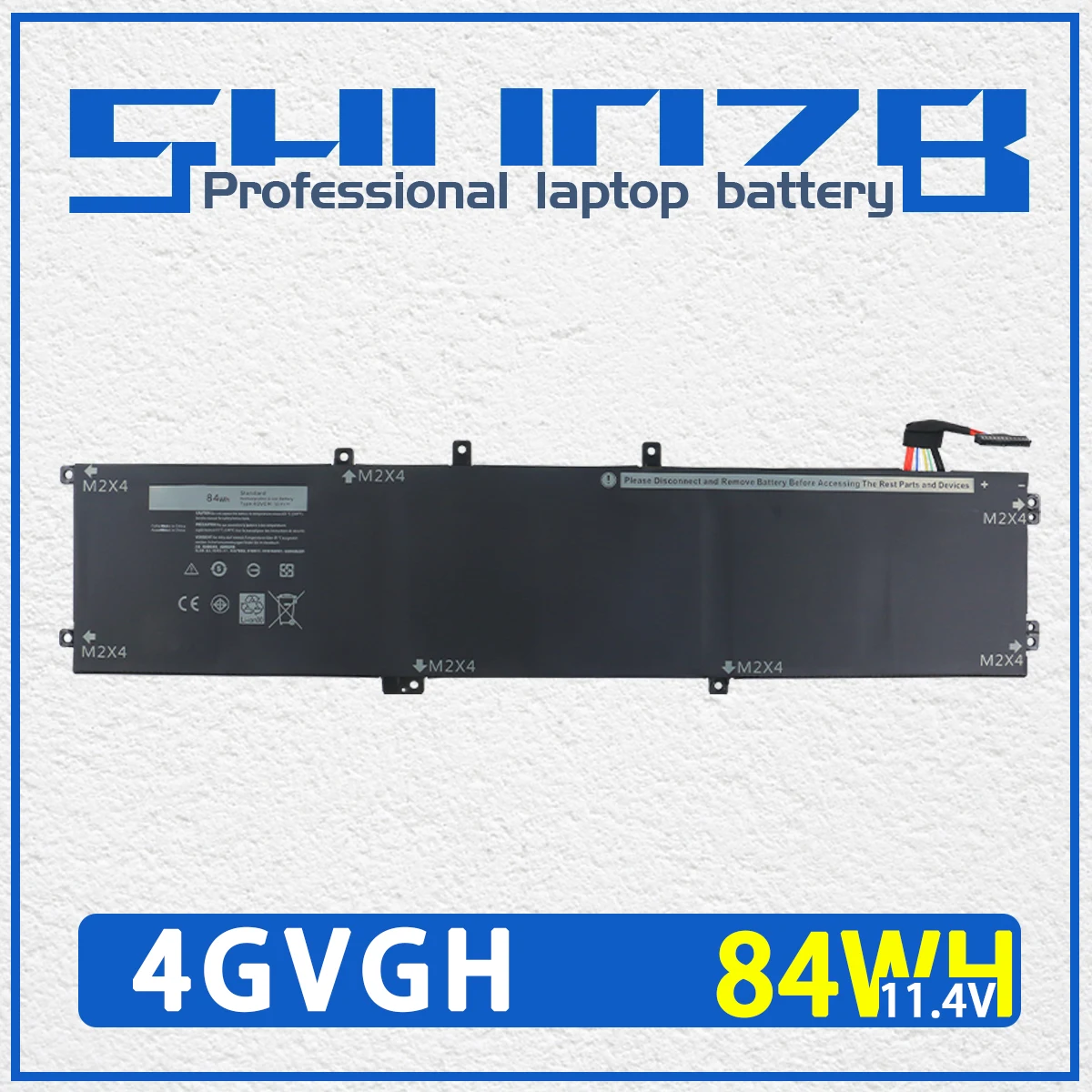 

SHUOZB 4GVGH Laptop Battery For Dell Precision 5510 XPS 15 9550 series 1P6KD T453X 11.4V 84WH 7600MAH