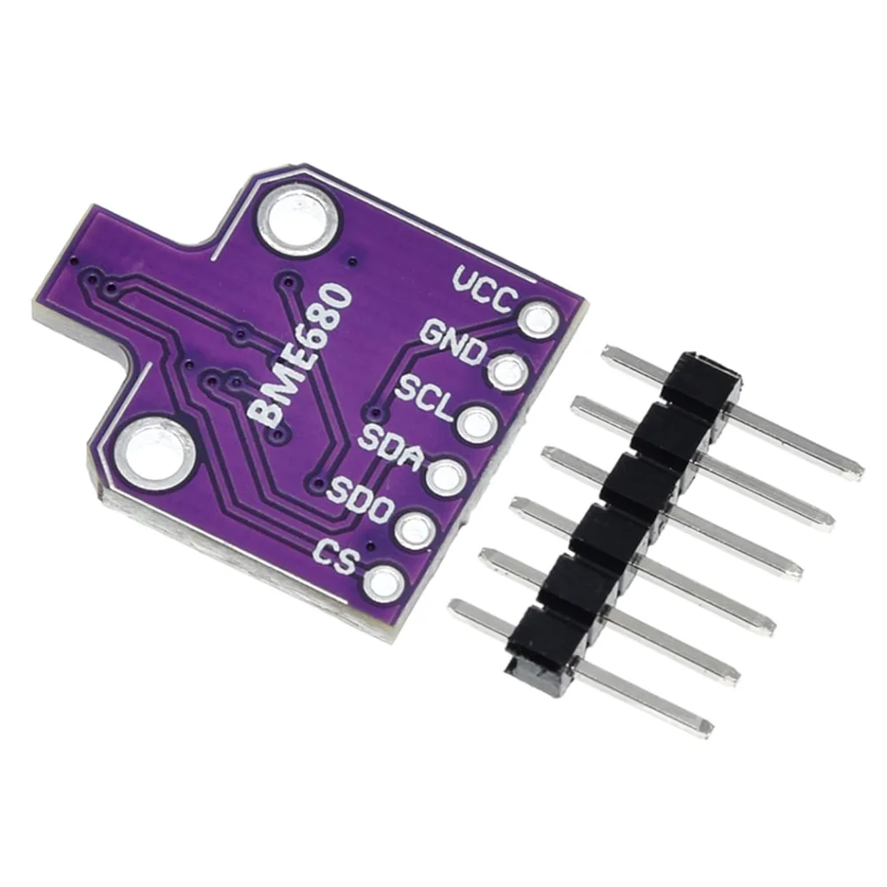 BME680 Digital Sensor Module, 4-in-1 Temperature Humidity Pressure VOC Gas Sensor, High Precision Environmental Monitor with I2C