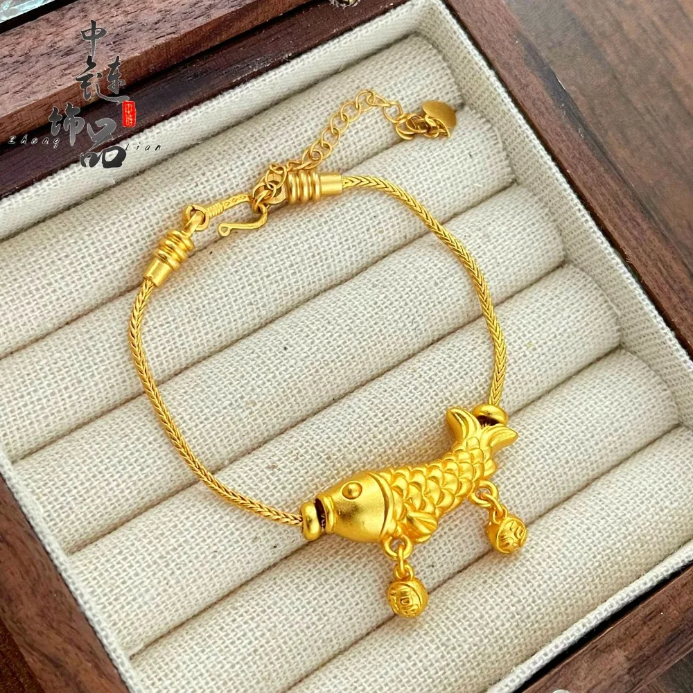 Fu word bell koi bend bracelet koi bend diy accessories 9999gold