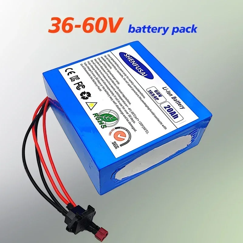 Large capacity 60V 48V 36V 21700 lithium battery pack 1000W-3000W electric bicycle motorcycle Kick scooter energy storage