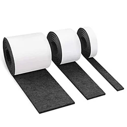 3pcs Self Adhesive Felt Tape Non-slip Polyester Felt Strip Roll Furniture Felt Strips DIY Shape Sliding Pad Tape Floor Protector