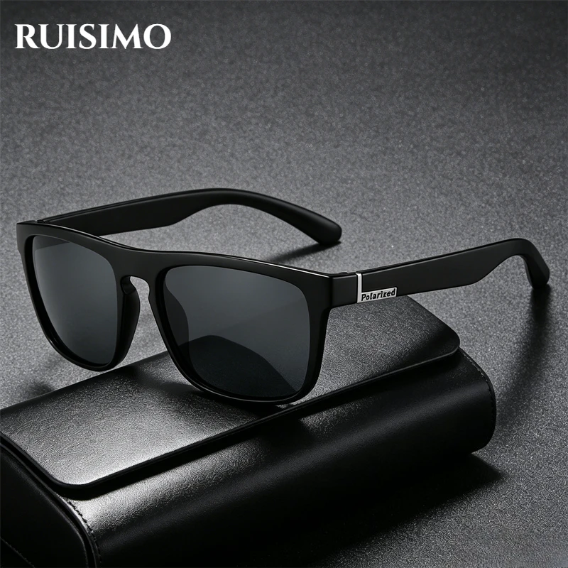 Polarisierte Herren Mode Eckige Sonnenbrille Klassische Marken-Designer-Sonnenbrille Angeln Camping Herren-Brillen