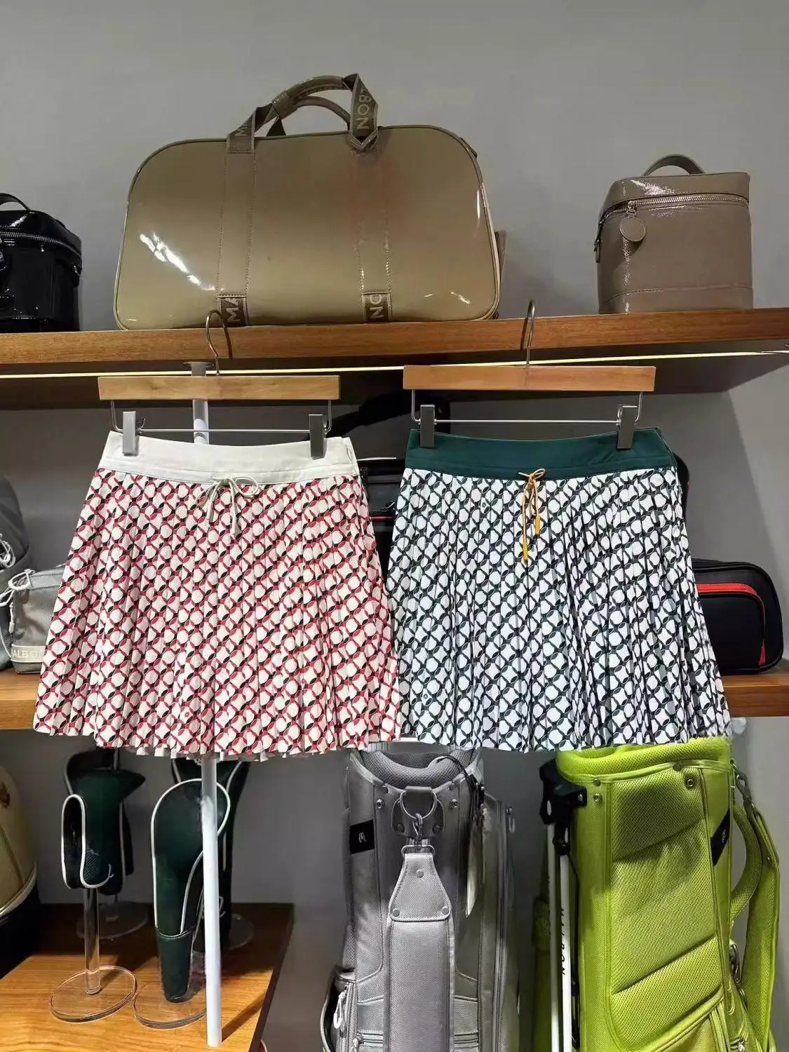 Women Golf Pleated Skirt Summer Anti-exposure Printed Casual Skort Elastic Breathable Ladies Sports Skirt