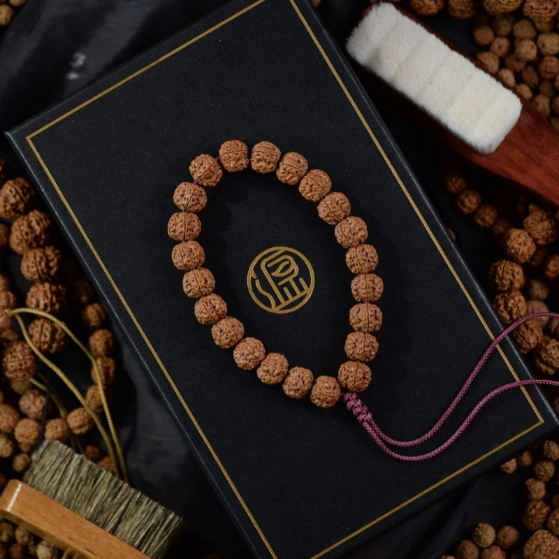 Imagem -04 - Grande e Pequeno Semente Rudraksha Bodhi Handheld Beads Natural Raw Seed Pulseira Colar Rosário Acessórios