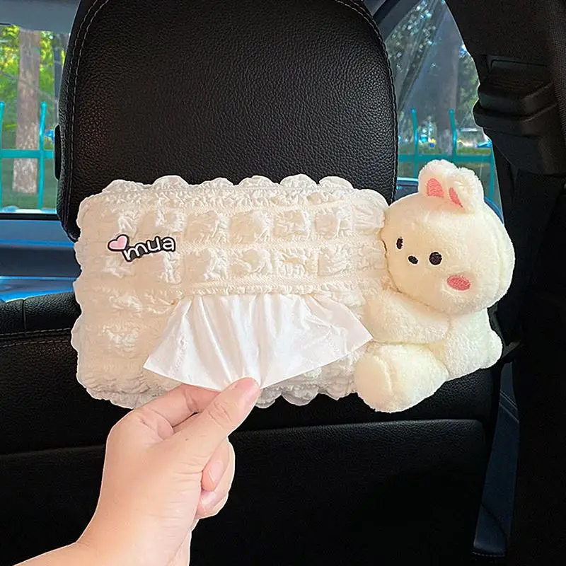 Cartoon Car Tissue Box Vehicle Backseat Tissue Holder Car Napkin Dispenser Car Tissue Bag Facial Paper Storage Case Travel