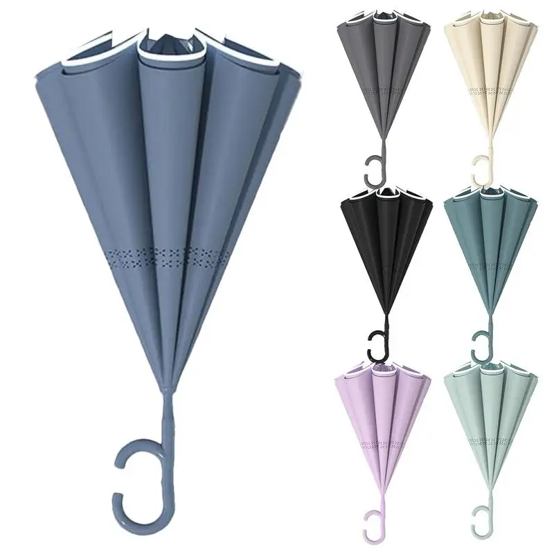 

Inverted Umbrella Inverted Reverse Long Umbrella Water Resistant Reverse Umbrella Women Rain Or Shine Umbrella With Long Handle