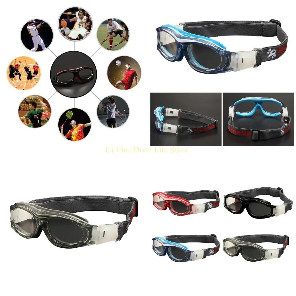 

77UF Children Football Glasses Sports Goggles Kids Safety Glasses Teenager Basketball Goggles Adjustable Cycling Glasses