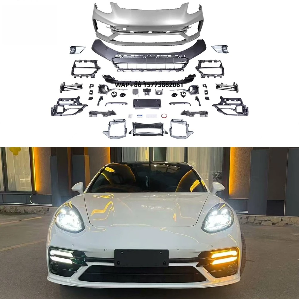 

PP Front Bumper Assembly Upgrade Body Car Kit Set Fit for por Panamera 970.2 2014-2016 Upgrade to 971.2turbo S