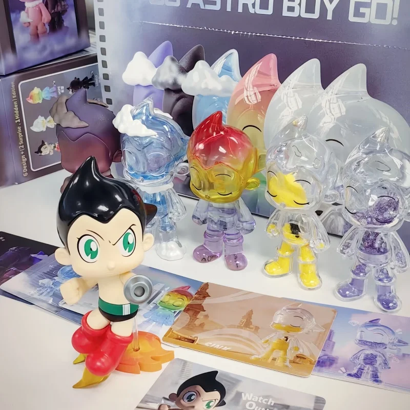52 juguetes Mighty Atom caja ciega tierra pequeño héroe serie Anime Astroboy caja ciega recoger juguete adivina misterio Tetsuwan Atom regalos