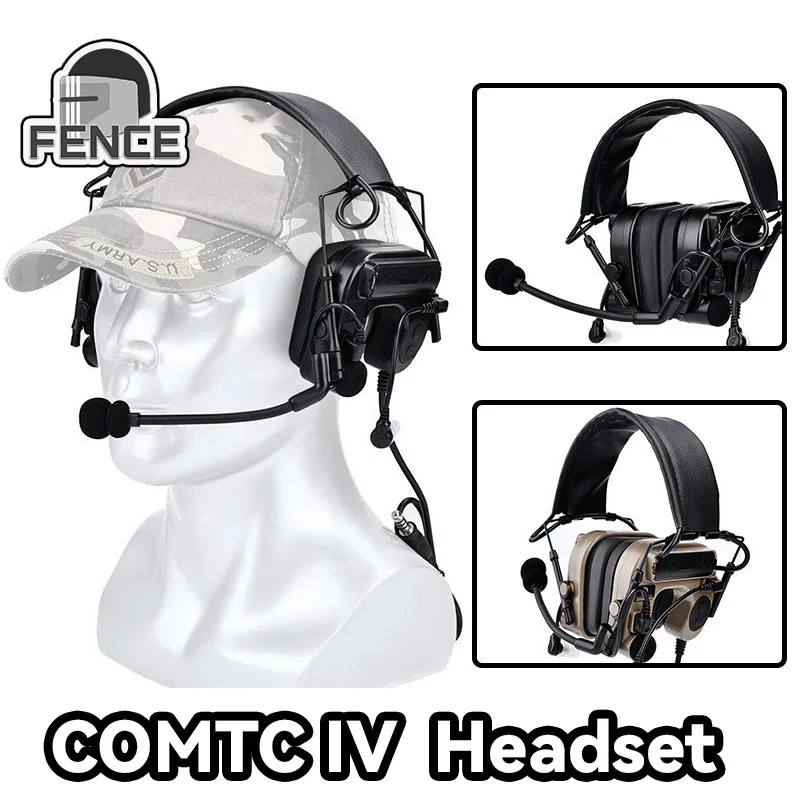 

Wadsn Tactical C4U COMTAC IV Headset Pickup Anti-Noise Headphone Outdoor Battle Communication Earphone Vacuum Catheter Earplug